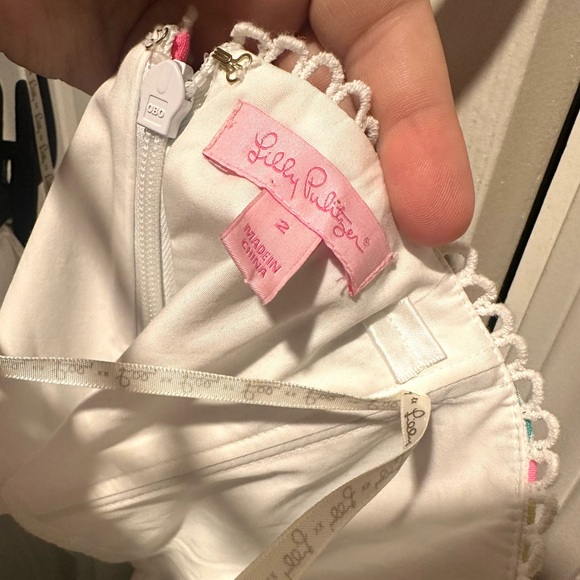 Lilly Pulitzer Brynn Strapless Dress In Pink Sunset Pattern Size 2 - Picture 11 of 13